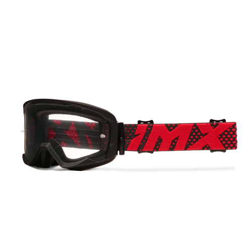GOGLE cross quad IMX ENDURANCE FLIP BLACK MATT/RED - Szyba DARK SMOKE + Clear